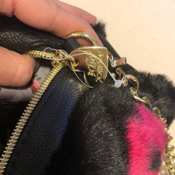 NWOT Betsy Johnson Pom Pom troll canteen crossbody - Picture 7 of 8